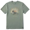 Men Life is Good Graphic Tees | Men'S Dreamy Loon Short Sleeve Tee Moss Green