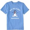 Kids Life is Good Graphic Tees | Kids Vintage Not My First Snowdeo Crusher Tee Cornflower Blue