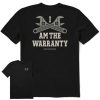 Men Life is Good Graphic Tees | Men'S Clean I Am The Warranty Short Sleeve Tee Jet Black