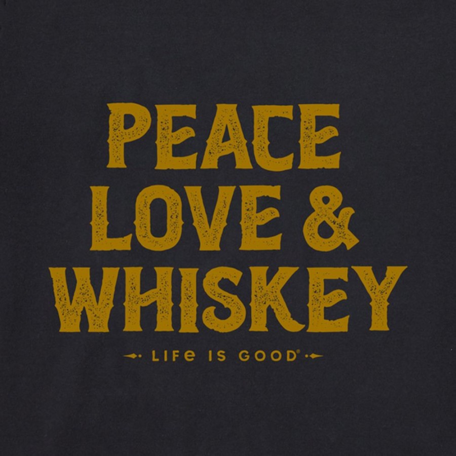 Men Life is Good Graphic Tees | Men'S Wordsmith Crafty Whiskey Short Sleeve Tee Jet Black