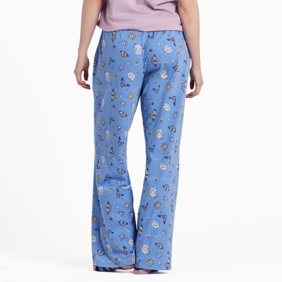 Women Life is Good Sleepwear | Women'S Beauty Is All Directions Pattern Snuggle Up Sleep Pant Cornflower Blue