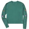 Women Life is Good Boxy Tees | Women'S Cool Bugs Long Sleeve Boxy Crusher Tee Spruce Green