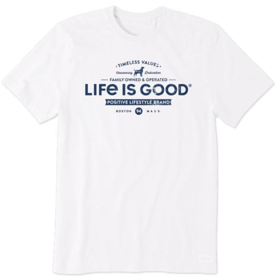 Men Life is Good Graphic Tees | Men'S Timeless Values Short Sleeve Tee Cloud White