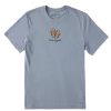 Men Life is Good Graphic Tees | Men'S Lig Sandals Crusher Tee Stone Blue