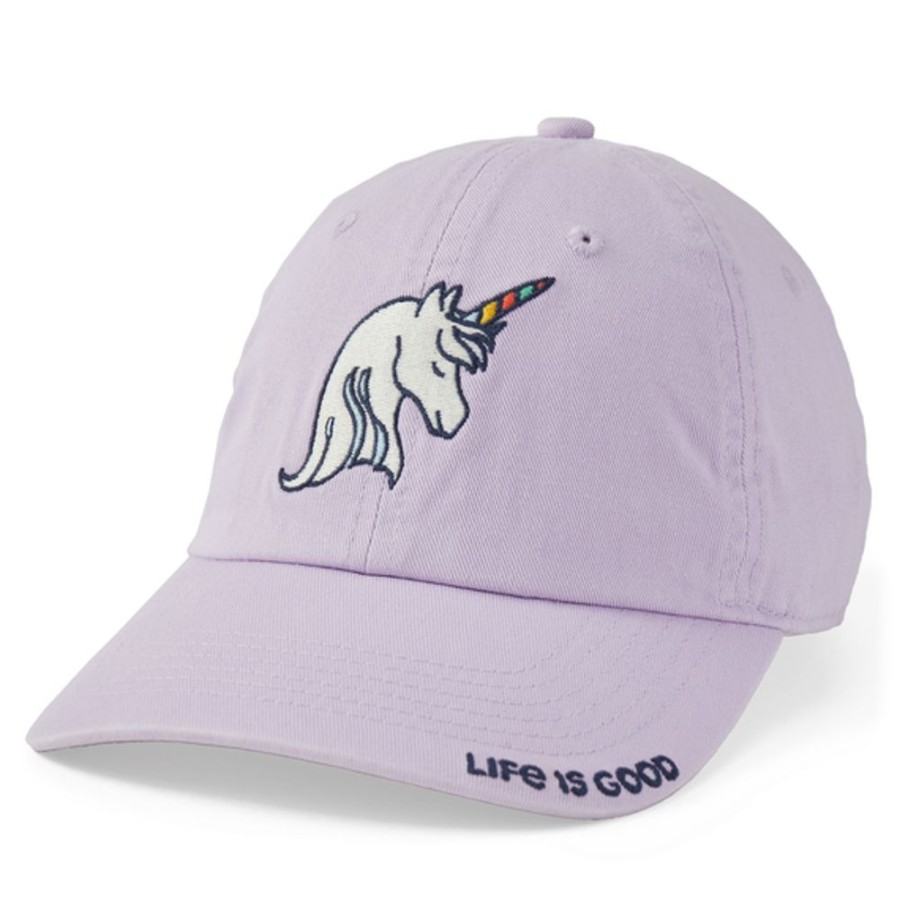 Women Life is Good Hats | Kids Magical Day Unicorn Chill Cap Lilac Purple