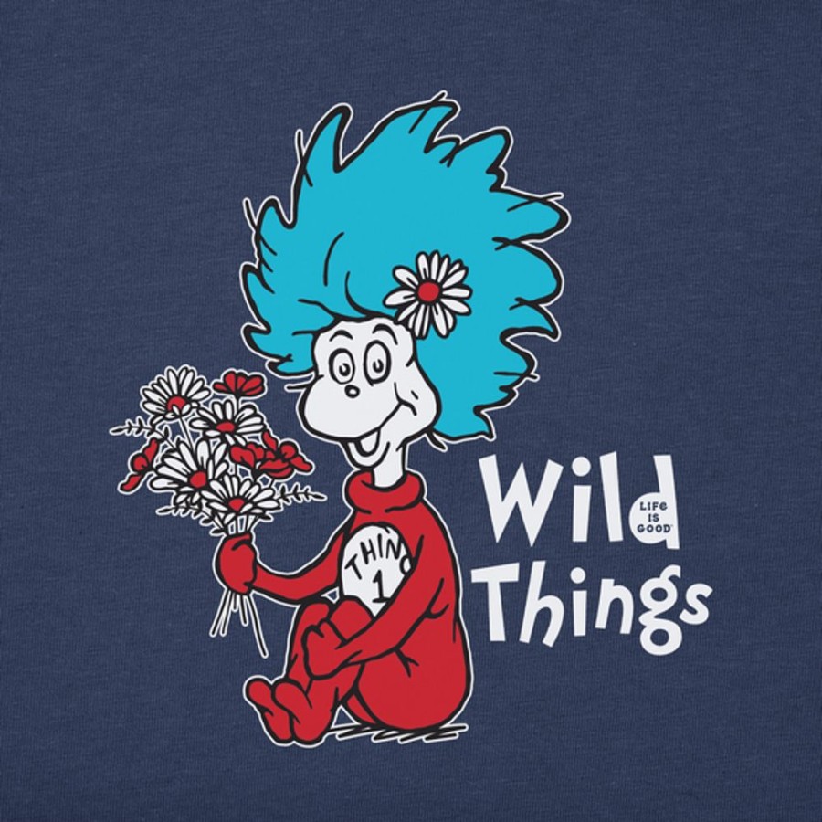 Kids Life is Good Graphic Tees | Kids Cat In The Hat Wild Things Crusher Tee Darkest Blue