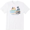 Men Life is Good Graphic Tees | Men'S Just Add Water Beach Short Sleeve Tee Cloud White