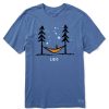 Men Life is Good Graphic Tees | Men'S Zodiac Hammock Leo Crusher Tee Vintage Blue