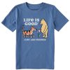 Kids Life is Good Graphic Tees | Kids Vintage Just Add Friends Winnie Crusher Tee Vintage Blue