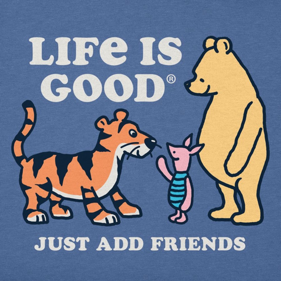 Kids Life is Good Graphic Tees | Kids Vintage Just Add Friends Winnie Crusher Tee Vintage Blue