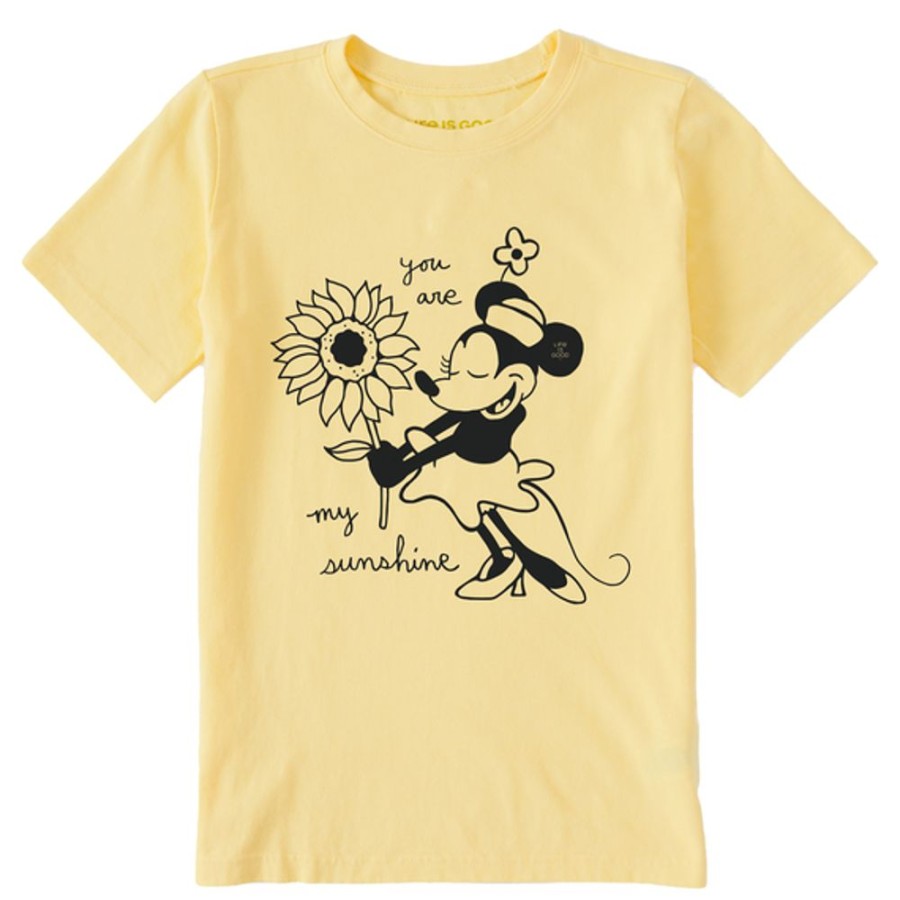 Kids Life is Good Graphic Tees | Kids Clean Miss Steamboat Willie My Sunshine Crusher Tee Sandy Yellow