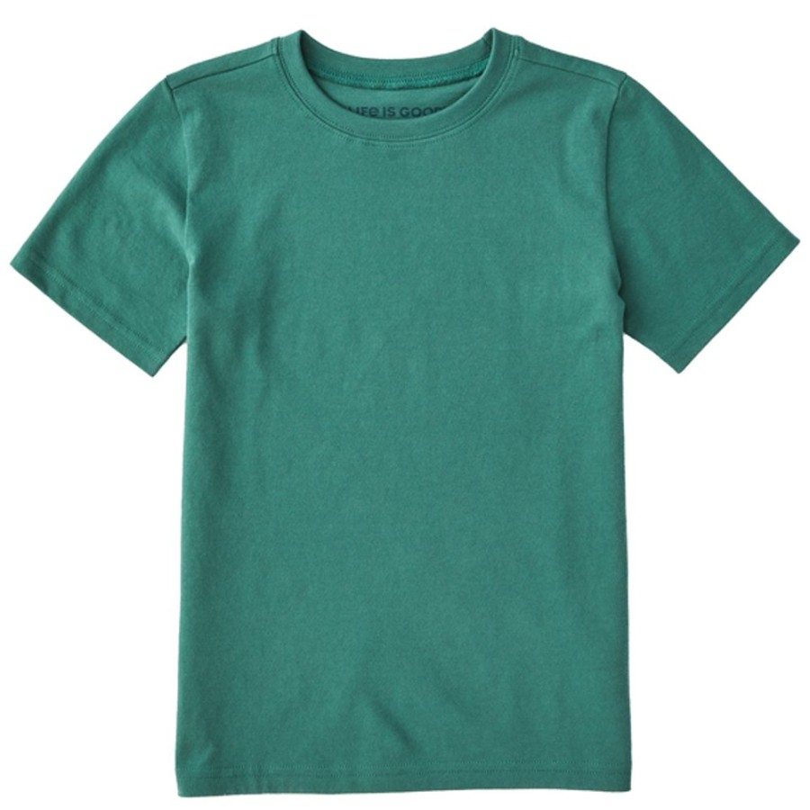 Kids Life is Good Solid Tees | Kids Solid Crusher Tee Spruce Green