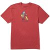 Men Life is Good Graphic Tees | Men'S Guitar Jake Vintage Crusher Tee Faded Red