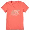 Women Life is Good Graphic Tees | Women'S Unbearably Beautiful Crusher Vee Mango Orange