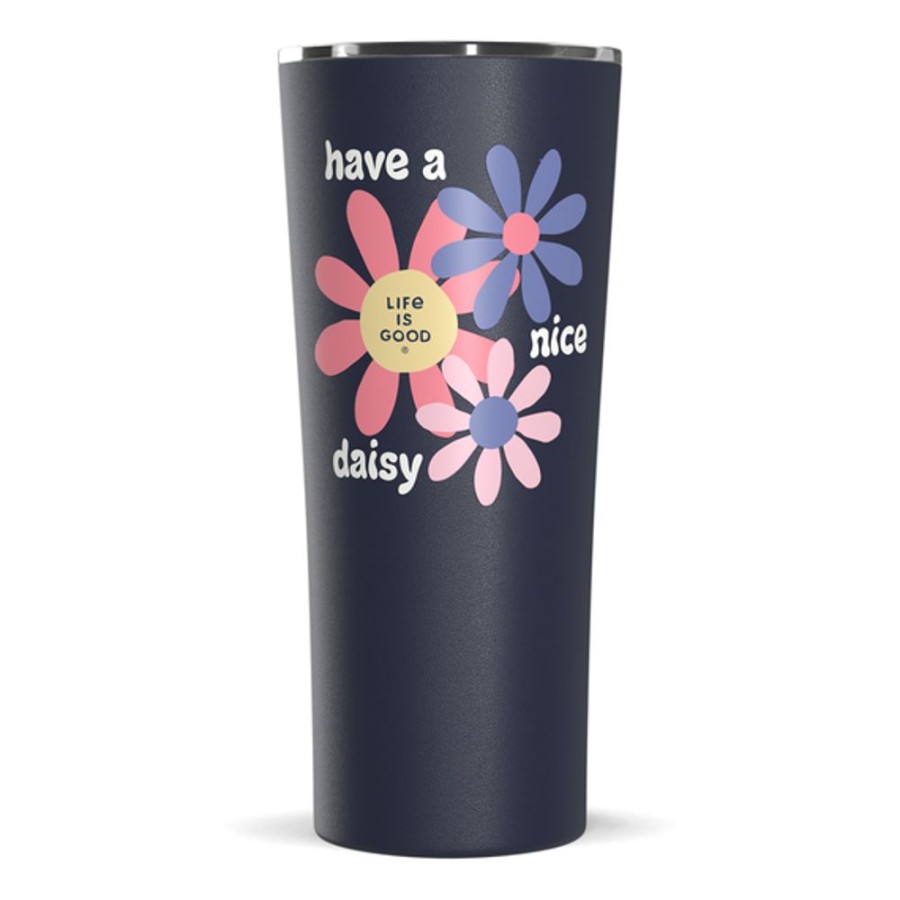 Home Hydrapeak Stainless Drinkware | Nice Daisy 22Oz Stainless Steel Tumbler Navy