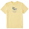 Men Life is Good Graphic Tees | Men'S Big Kid Short Sleeve Tee Sandy Yellow