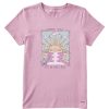 Women Life is Good Graphic Tees | Women'S Dreamy Good Day Sunshine Ocean Crusher Tee Violet Purple