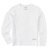 Women Life is Good Sweatshirts & Hoodies | Women'S Solid Simply True Fleece Crew Cloud White