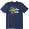 Men Life is Good Graphic Tees | Men'S Rocket With The Band Short Sleeve Tee Darkest Blue