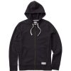 Men Life is Good Sweatshirts & Hoodies | Men'S Solid Simply True Fleece Zip Hoodie Jet Black