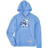 Women Life is Good Sweatshirts & Hoodies | Women'S Realisn'T Steamboat Will Adirondack Simply True Fleece Hoodie Cornflower Blue