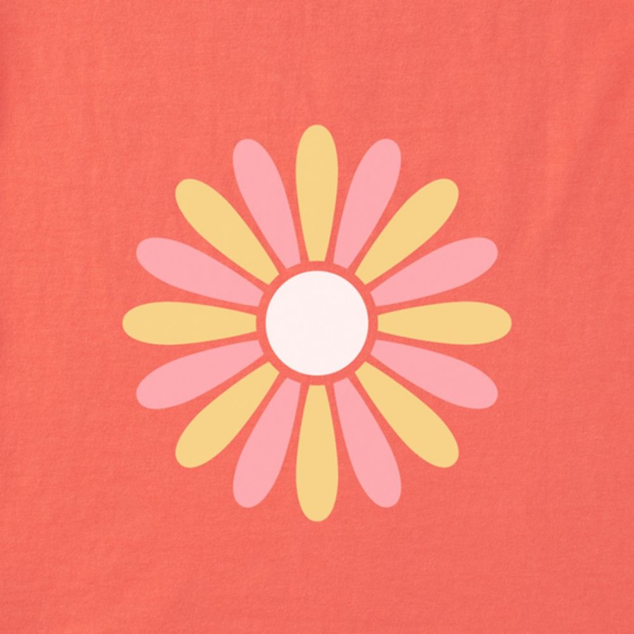 Women Life is Good Graphic Tees | Women'S Clean Daisy Crusher Tee Mango Orange