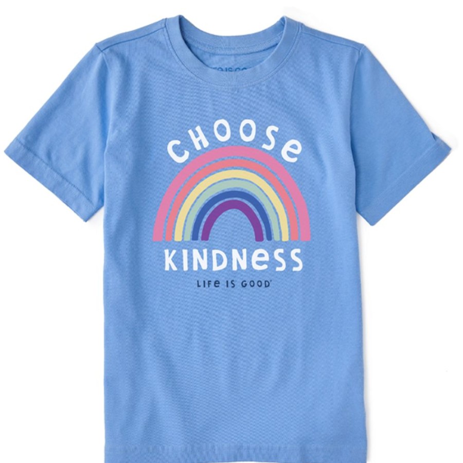 Kids Life is Good Graphic Tees | Kids Choose Kindness Crusher Tee Cornflower Blue