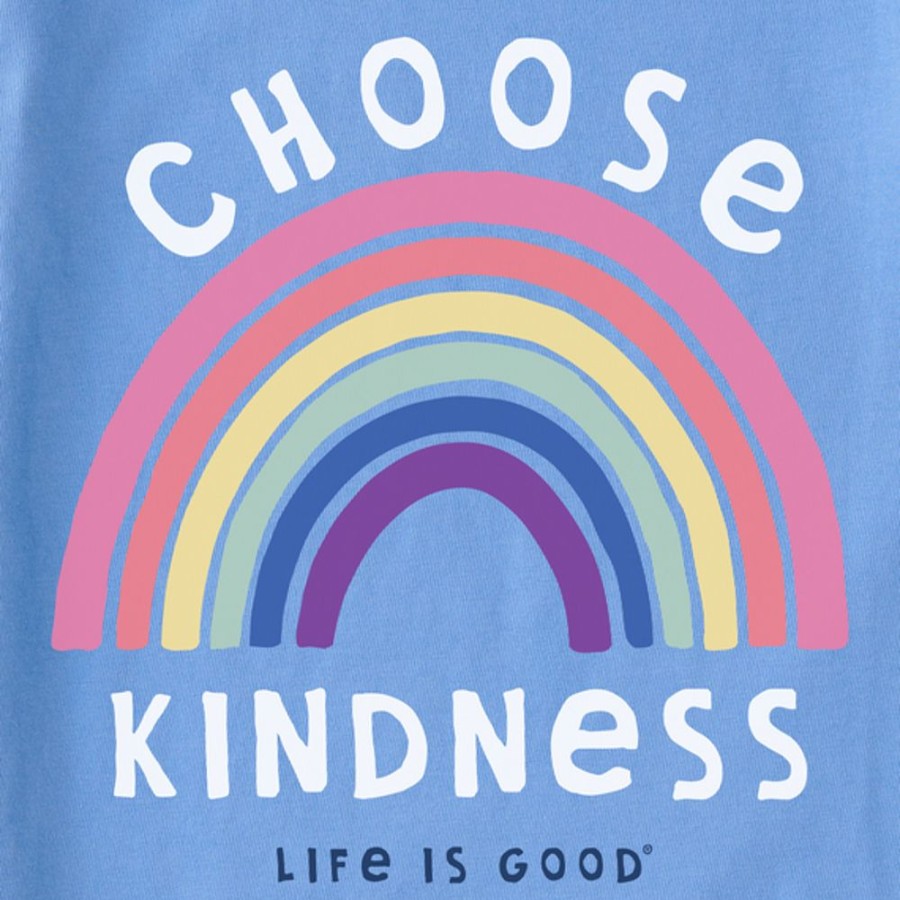 Kids Life is Good Graphic Tees | Kids Choose Kindness Crusher Tee Cornflower Blue