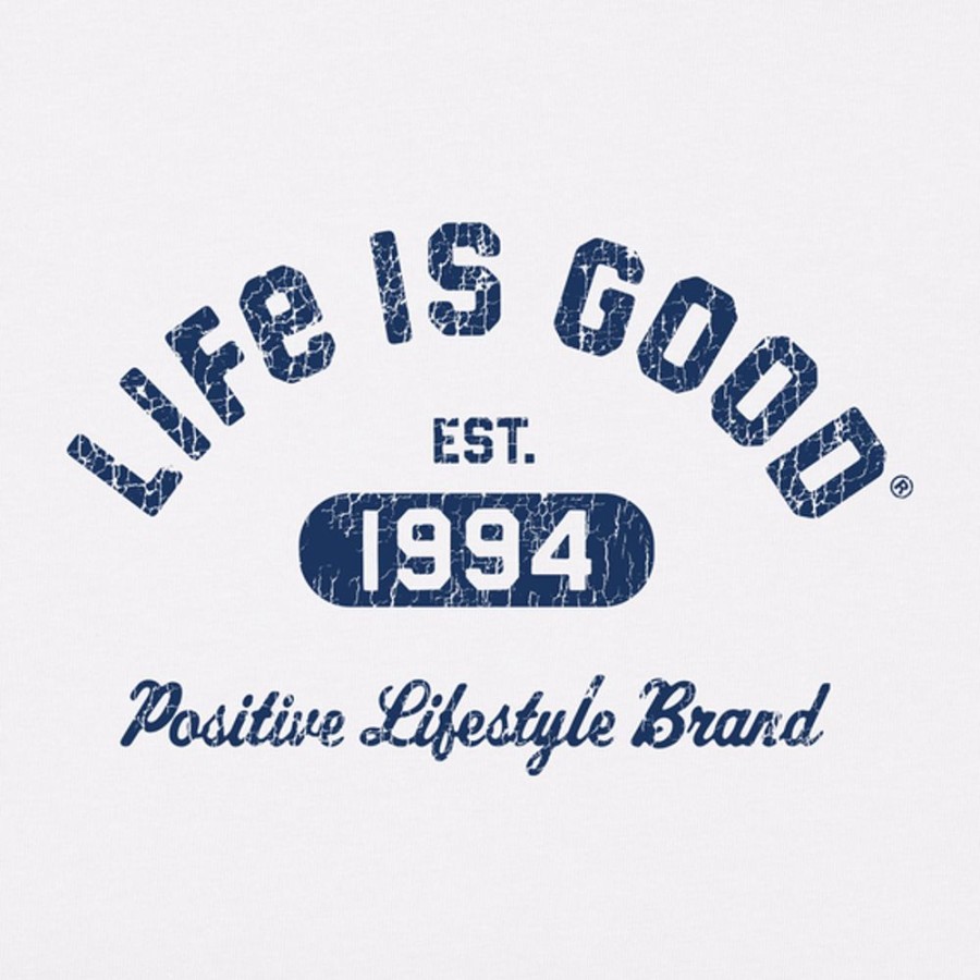 Men Life is Good Sweatshirts & Hoodies | Men'S Positive Lifestyle 1994 Simply True Fleece Hoodie Cloud White