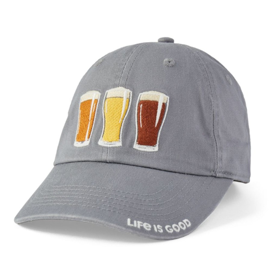 Men Life is Good Hats | Diversified Portfolio Beer Chill Cap Slate Gray