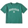 Women Life is Good Boxy Tees | Women'S Clean Hooligan Clover Boxy Crusher Tee Spruce Green