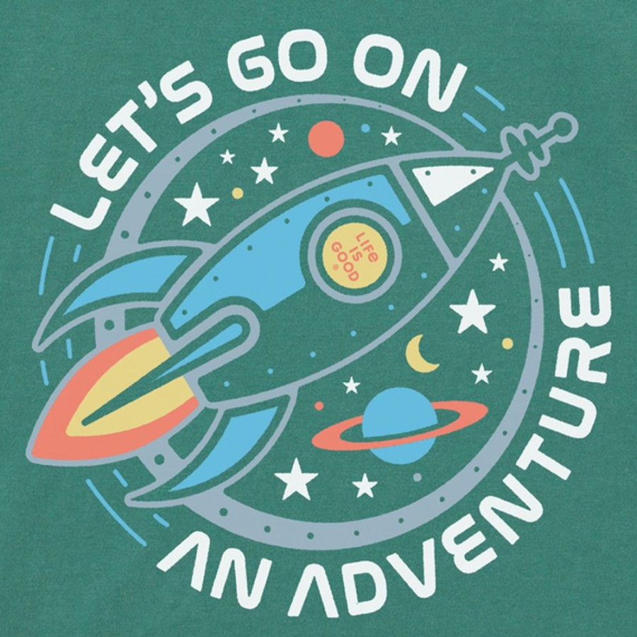 Kids Life is Good Graphic Tees | Kids Let'S Go On An Adventure Crusher Tee Spruce Green