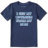 Kids Life is Good Graphic Tees | Kids Clean Optimism From My Mom Crusher Tee Darkest Blue