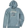 Men Life is Good Sweatshirts & Hoodies | Men'S Vintage Jake & Rocket Walk Medc Simply True Fleece Hoodie Smoky Blue