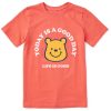 Kids Life is Good Graphic Tees | Kids Vintage Today Is A Good Day Winnie Crusher Tee Mango Orange