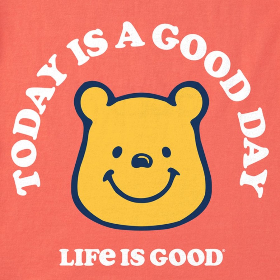 Kids Life is Good Graphic Tees | Kids Vintage Today Is A Good Day Winnie Crusher Tee Mango Orange