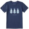 Kids Life is Good Graphic Tees | Kids Nordic 3 Snowmen Crusher Tee Darkest Blue