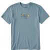 Men Life is Good Graphic Tees | Men'S Jake And Rocket Unplug Crusher Tee Smoky Blue