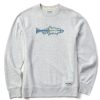 Men Life is Good Sweatshirts & Hoodies | Men'S Fishscape Simply True Fleece Crew Light Heather Gray