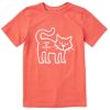 Kids Life is Good Graphic Tees | Kids Vintage Al Outline Crusher Tee Mango Orange