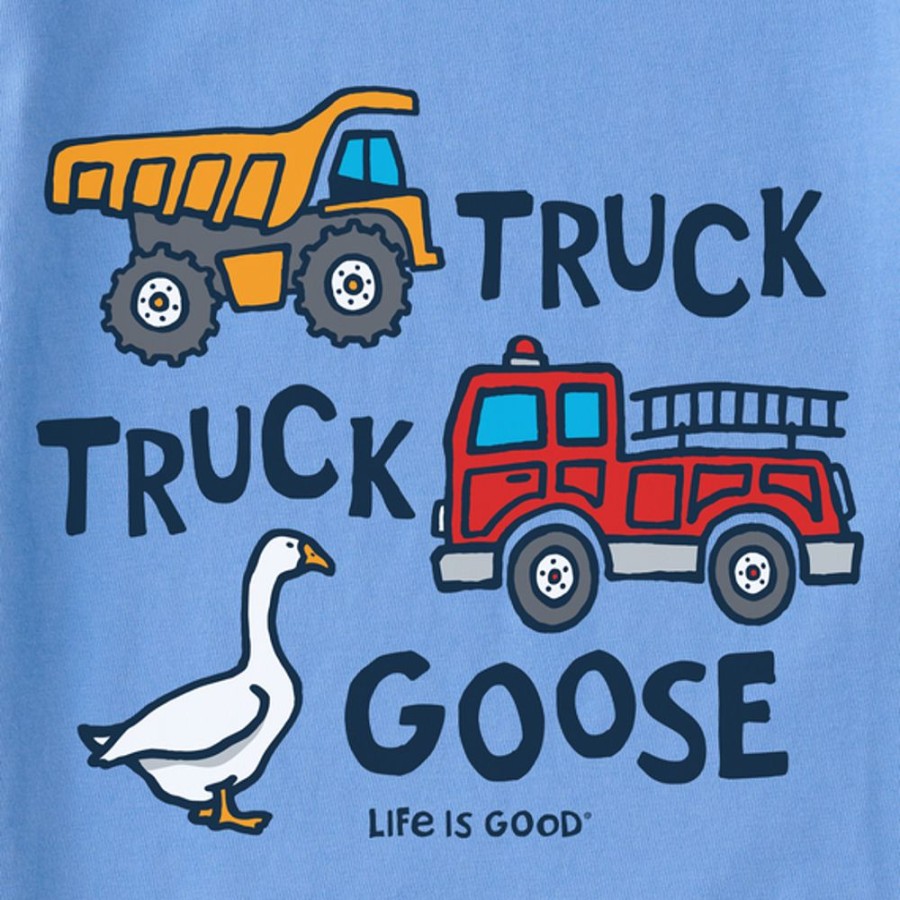 Kids Life is Good Graphic Tees | Kids Truck Truck Goose Crusher Tee Cornflower Blue