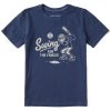 Kids Life is Good Graphic Tees | Kids Swing For The Fences Crusher Tee Darkest Blue