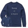 Women Life is Good Sweatshirts & Hoodies | Women'S Quirky Keep It Simple Simply True Fleece Crew Darkest Blue