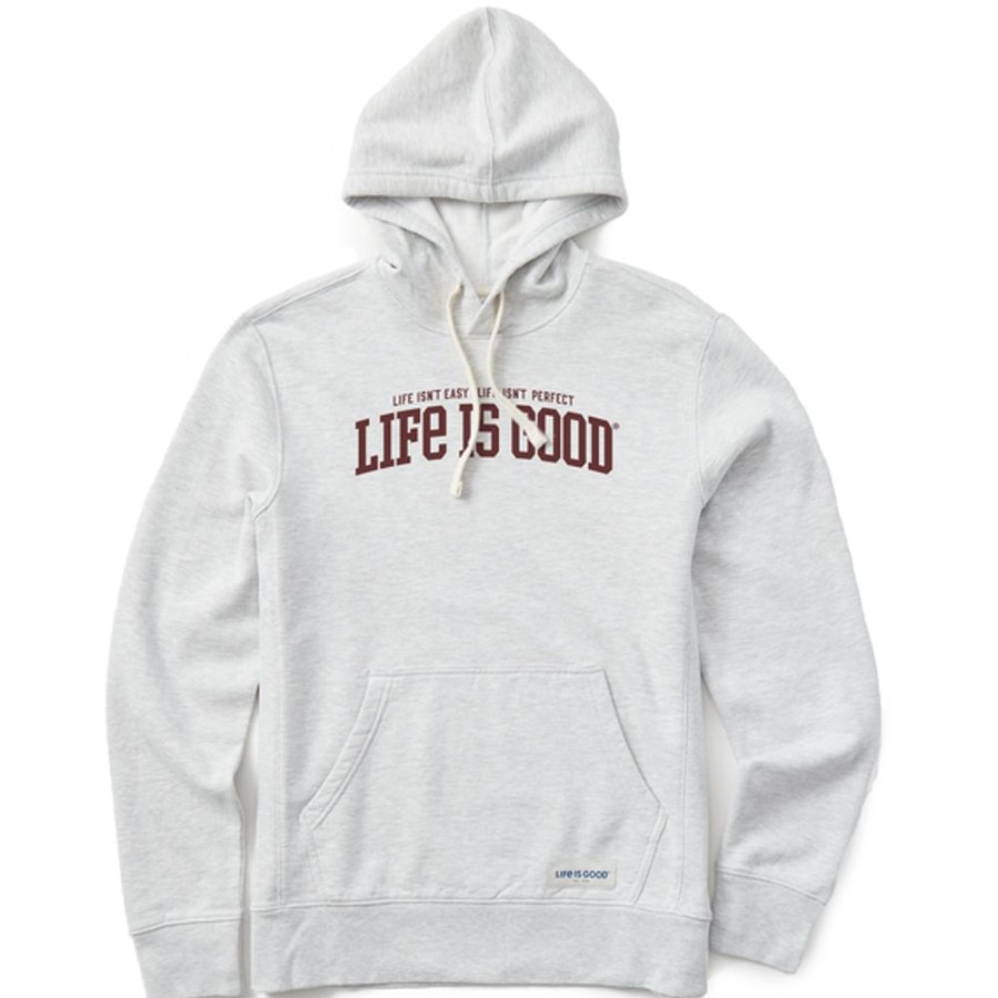 Men Life is Good Sweatshirts & Hoodies | Men'S Branded Athletic Life Isnt Easy Simply True Fleece Hoodie Light Heather Gray