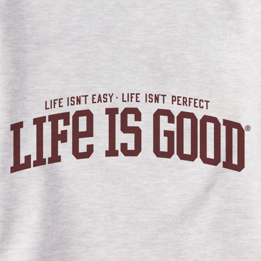 Men Life is Good Sweatshirts & Hoodies | Men'S Branded Athletic Life Isnt Easy Simply True Fleece Hoodie Light Heather Gray