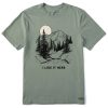 Men Life is Good Graphic Tees | Men'S I Like It Here Take It Outside Mountains Short Sleeve Tee Moss Green