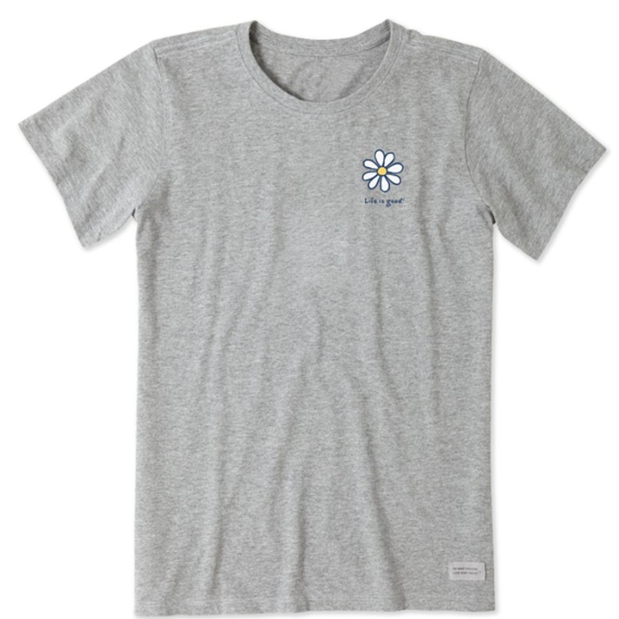 Women Life is Good Graphic Tees | Women'S Lig Daisy Crusher Tee Heather Gray