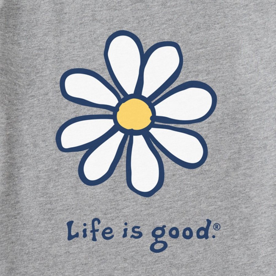 Women Life is Good Graphic Tees | Women'S Lig Daisy Crusher Tee Heather Gray