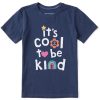 Kids Life is Good Graphic Tees | Kids Naive Cool To Be Kind Crusher Tee Darkest Blue