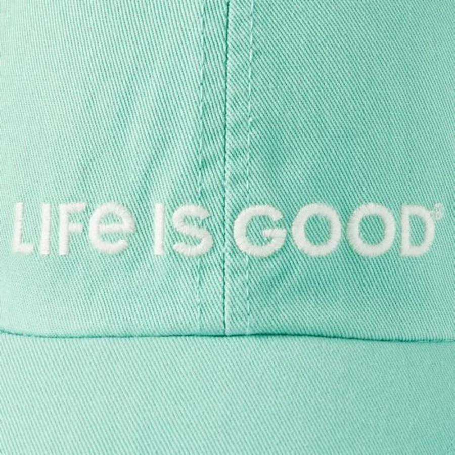 Men Life is Good Hats | Lig Wordmark Horizontal Chill Cap Spearmint Green